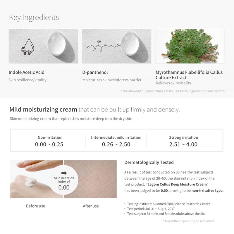 LAGOM Cellus Deep Moisture Cream Natural Moisturizer with Ceramide and D-Panthenol (B5) Smooth, Hydrating, Nourishing Protecting Cream 2.02 Fl Oz - Image 4